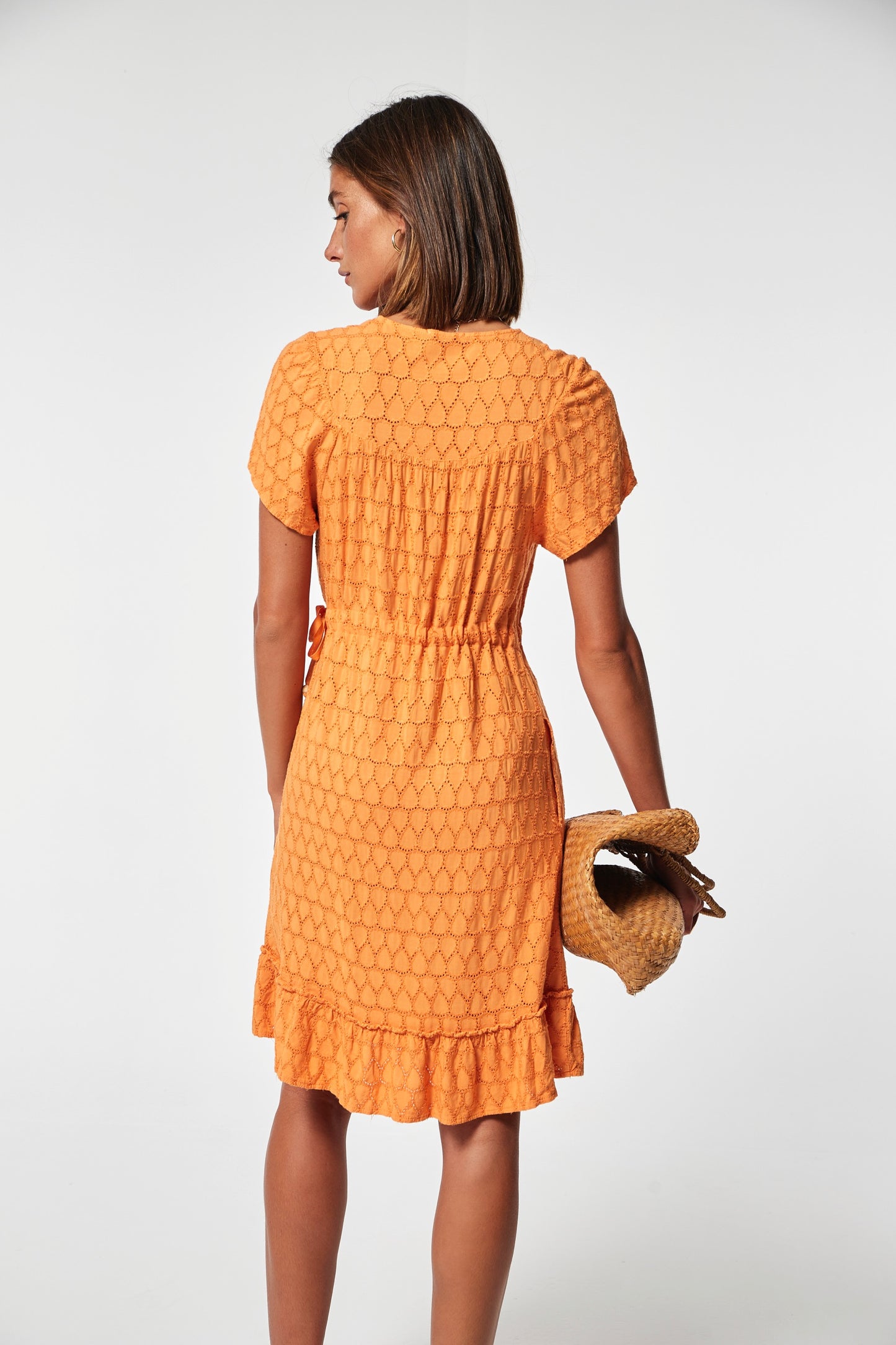 VESTIDO DICLER VISCOSA PERFORADA BORDADA