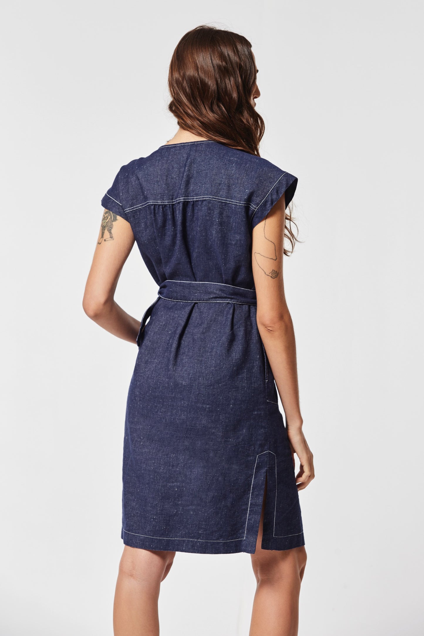 VESTIDO GUFY LINO ASPECTO JEANS