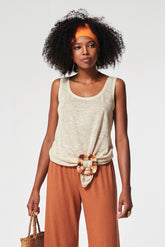 LINEN KNIT INTON TOP