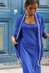 Vestido Sin Mangas-Punto Calado Lurex