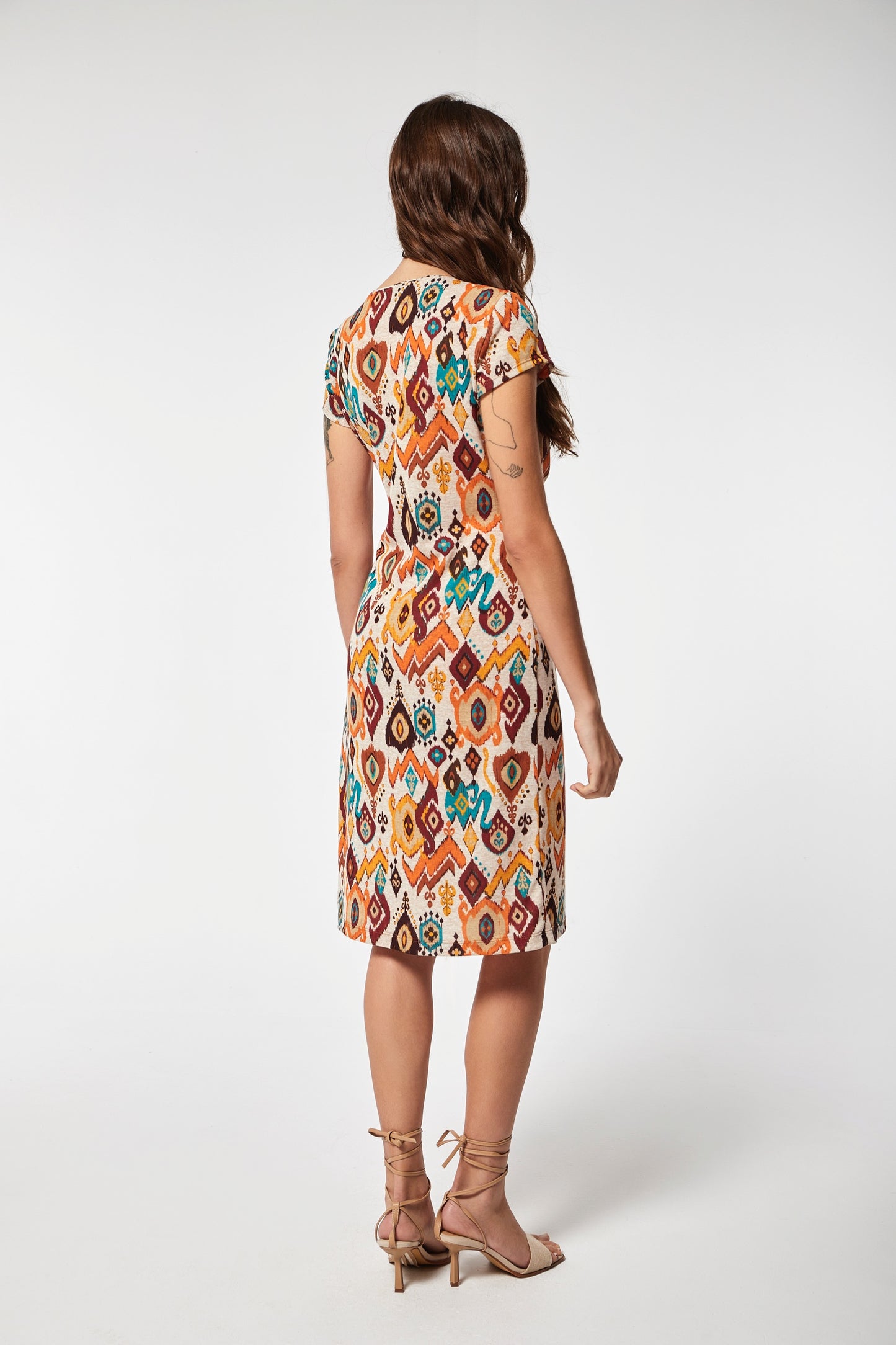 VESTIDO GALUF ESTAMPADO IKAT