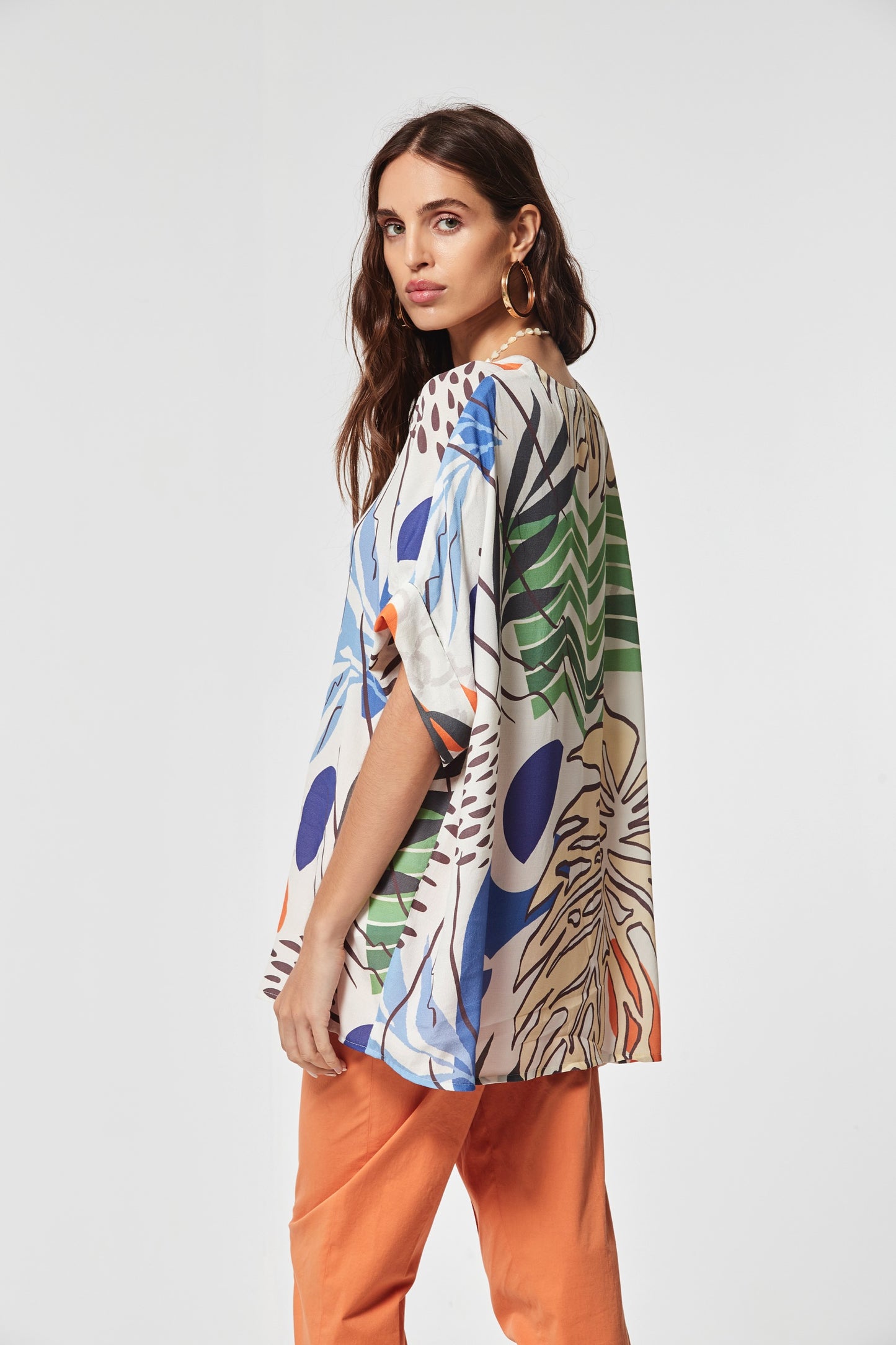 CAMISA FALDER CREP MARROCAINE