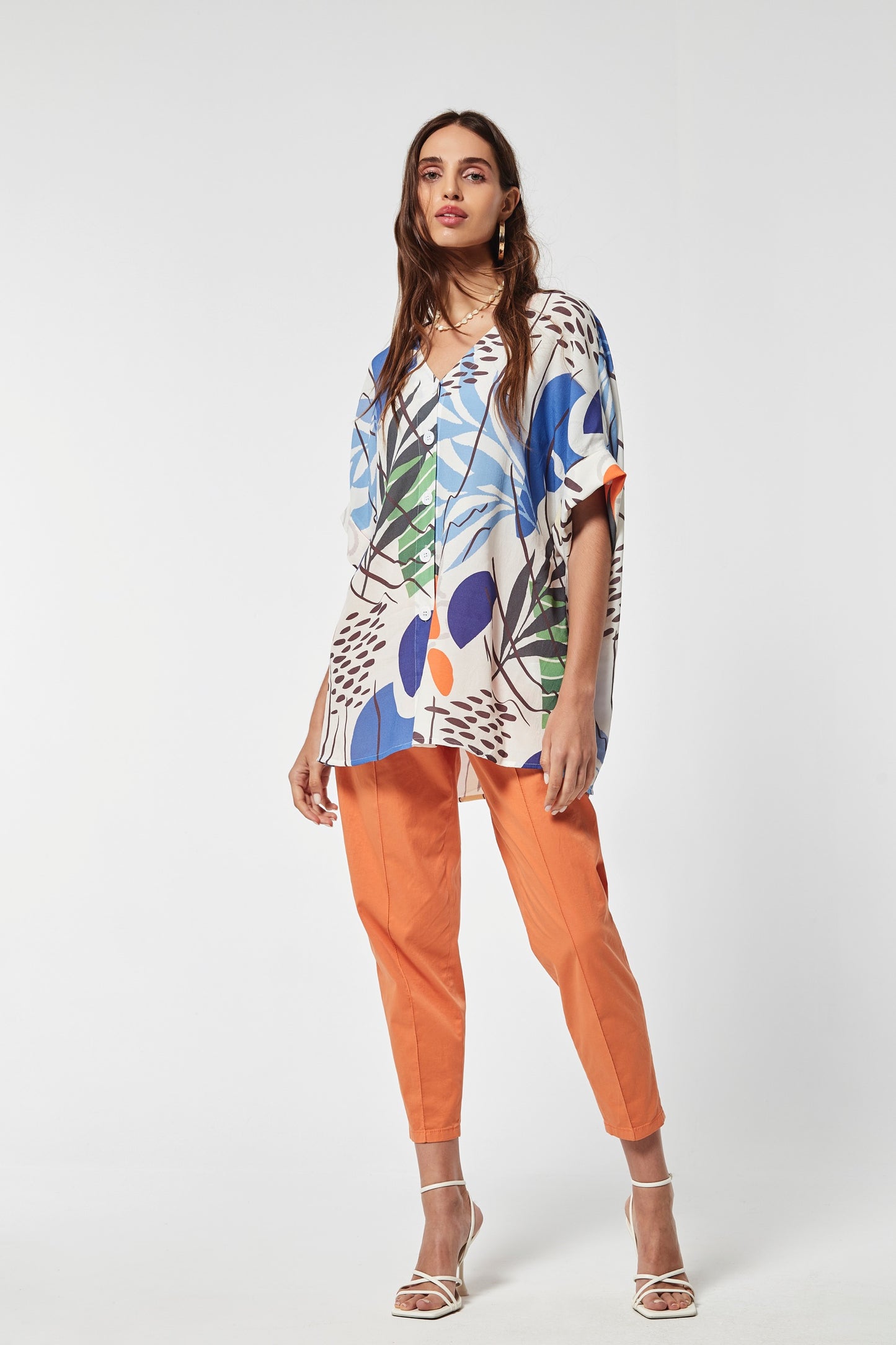 CAMISA FALDER CREP MARROCAINE