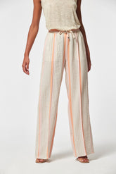 Caoto Katoenen Eco Gestreepte Broek