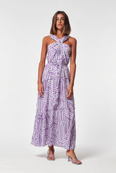 Nimes Voile Dress Geometric Pattern