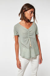 Top Roel Punto Rayas Bicolor