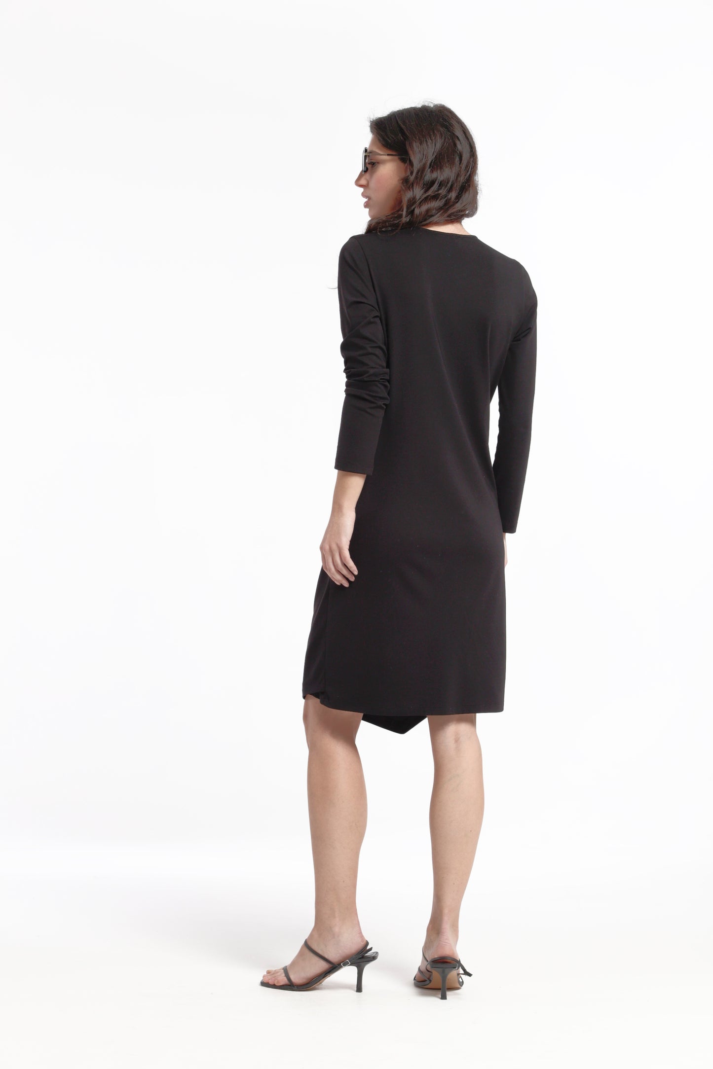 VESTIDO CRUZADO ASIMÉTRICO PUNTO SOFT