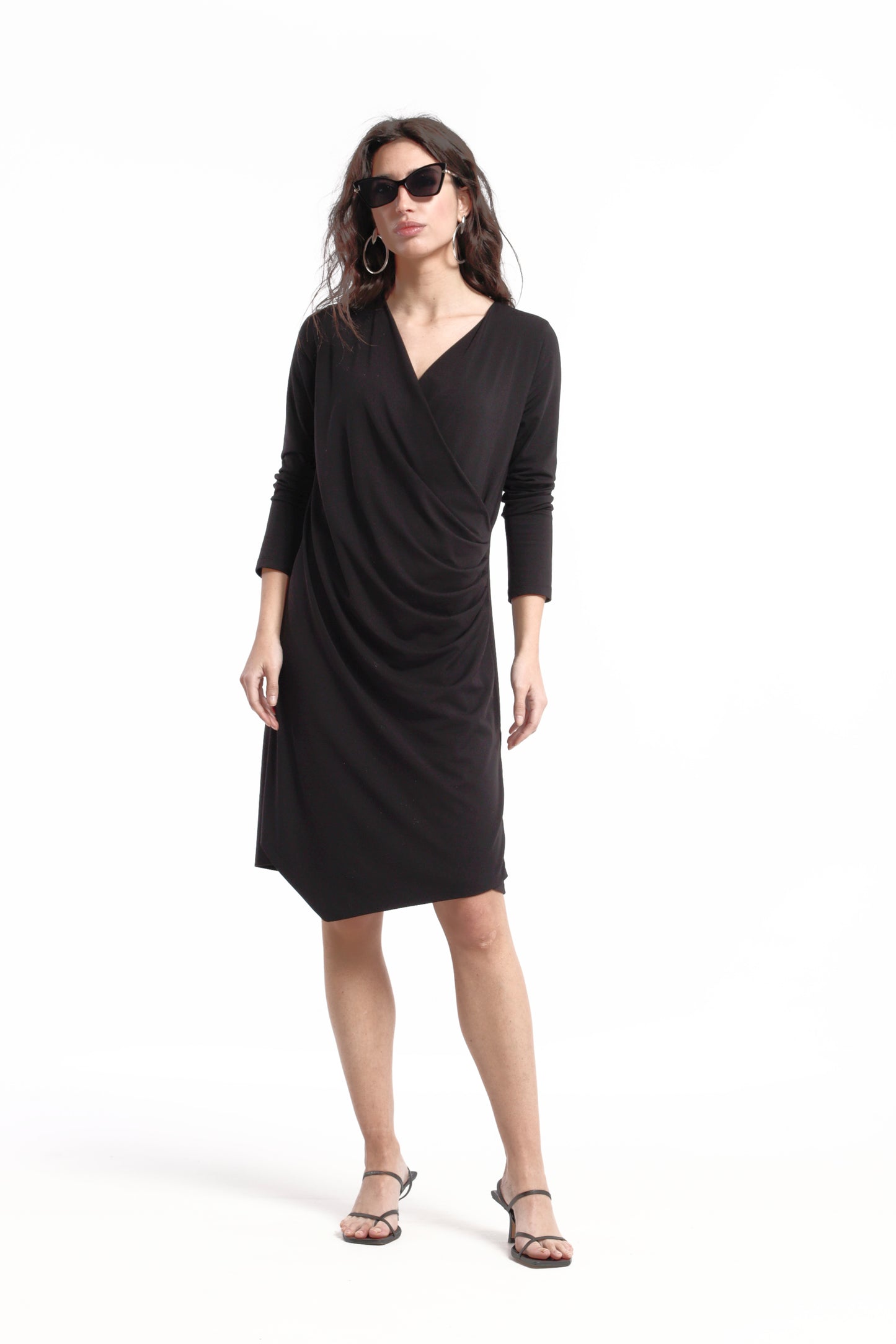 VESTIDO CRUZADO ASIMÉTRICO PUNTO SOFT