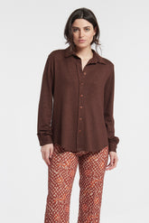 Getailleerd Lurex gebreid shirt