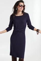 Vestido Humus Con Detalle En Cintura Jacquard Punto