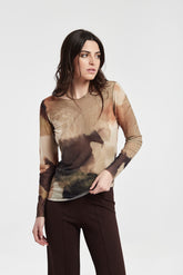 Camiseta Manga Larga Tul Estampado