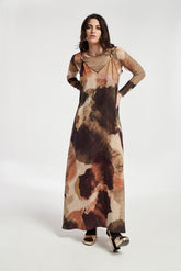 Vestido Liso Cupro Estampado