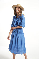 Falda Babai Voile Bordado Perforado