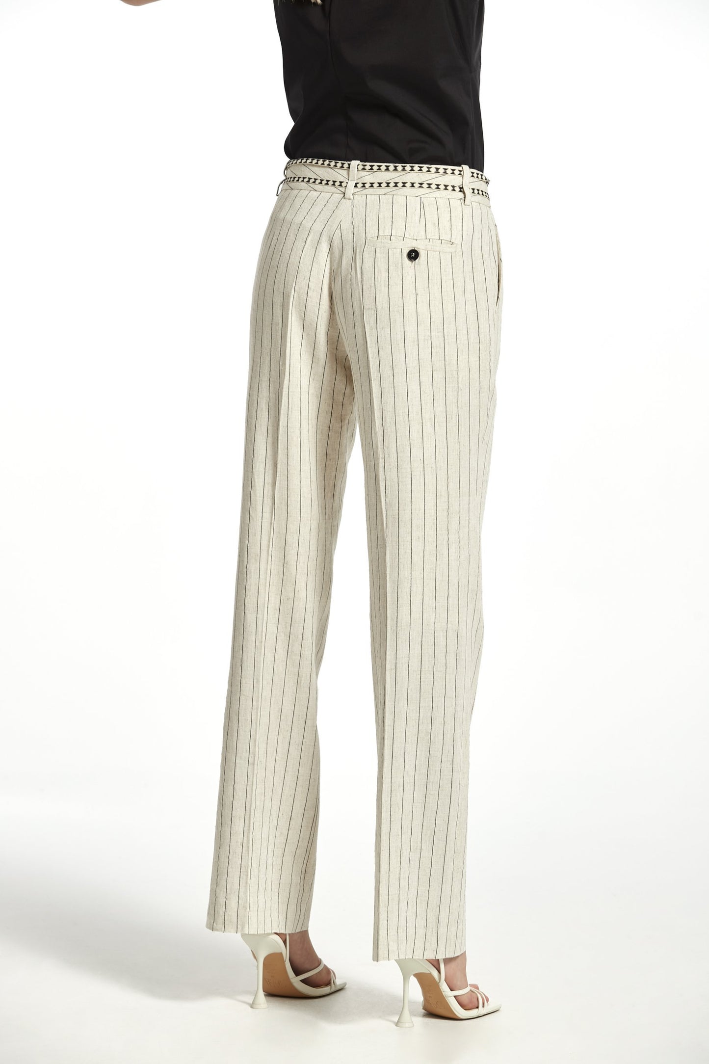 PANTALÓN RECTO TWAN LINO RAYA DIPLOMATICA