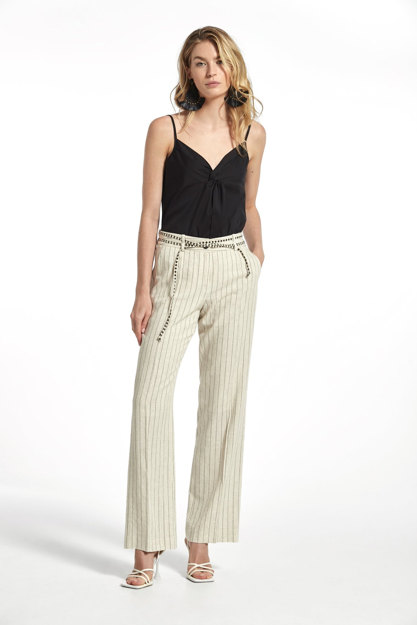 PANTALÓN RECTO TWAN LINO RAYA DIPLOMATICA