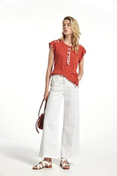 Top Arabe Seersucher Estampado Multicolor