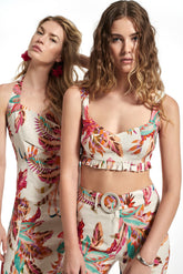 Top Garmen Lino Stretch Estampado