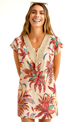 Vestido Siren9 Lino Stretch Estampado