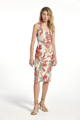ROBE EN LIN EXTENSIBLE IMPRIMÉ TASKER