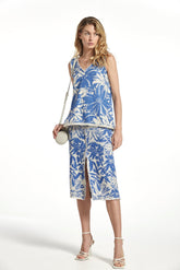 Top Liuva Lino Rustico Estampado