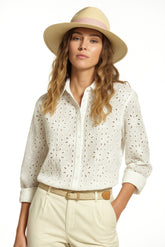 PERFORATED COTTON MENDI SHIRT