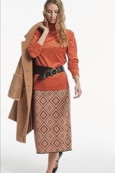 Falda Arden Jacquard Punto Geometrico