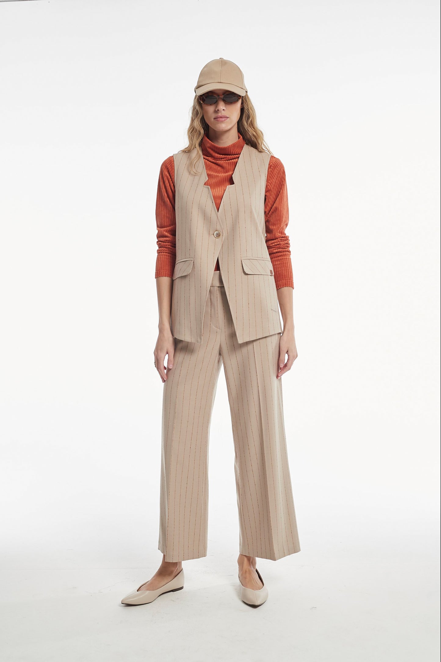 PANTALÓN LUANDA RAYA DIPLOMATICA DESIGUAL