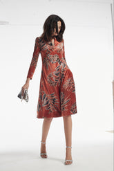 Vestido Molon Terciopelo Estampado