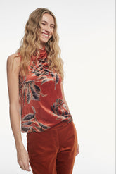 Top Vernia Terciopelo Estampado