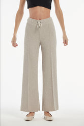 Millon gebreide broek corduroy effect