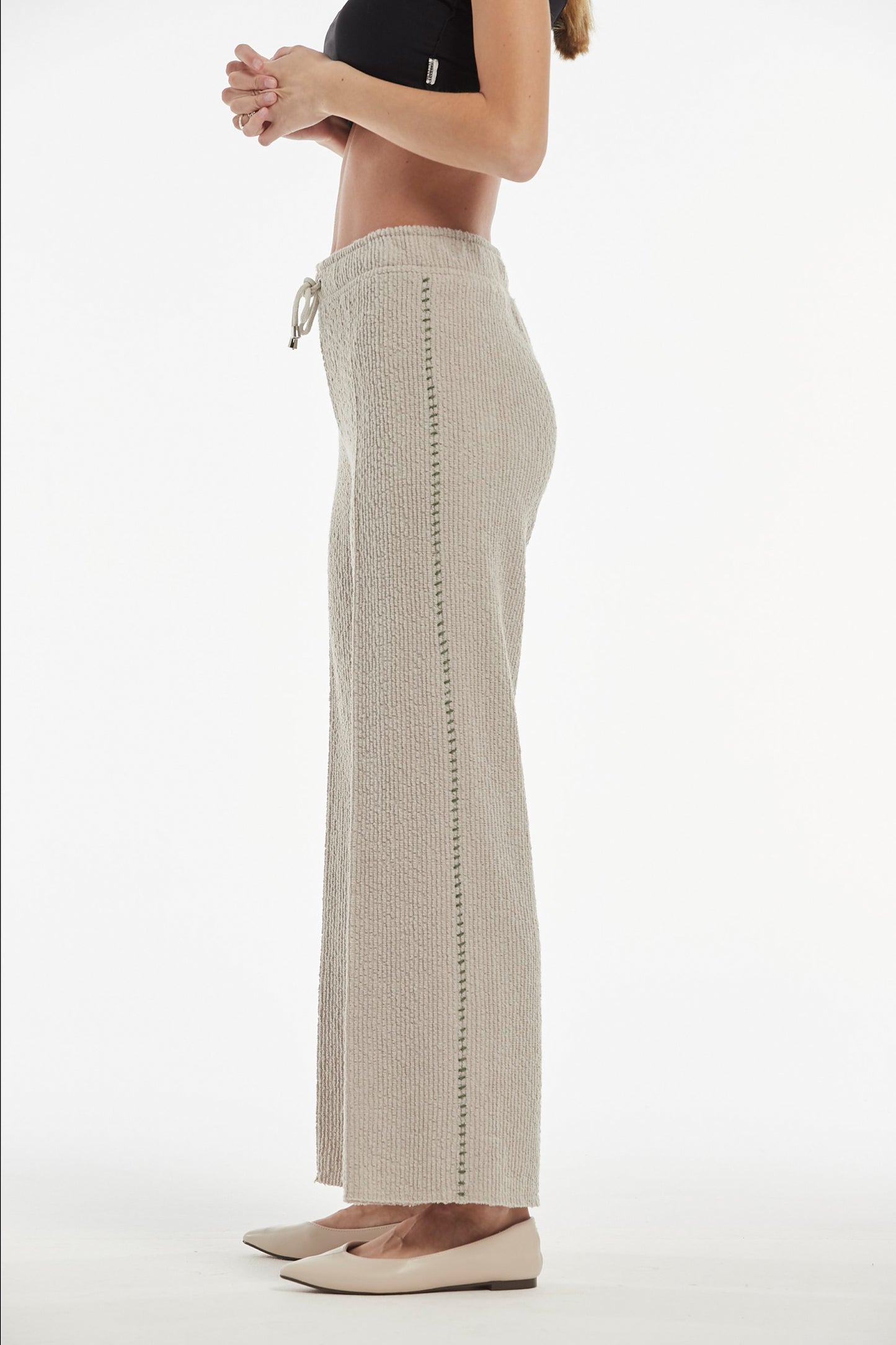 CORDUROY EFFECT KNIT MILLON TROUSERS