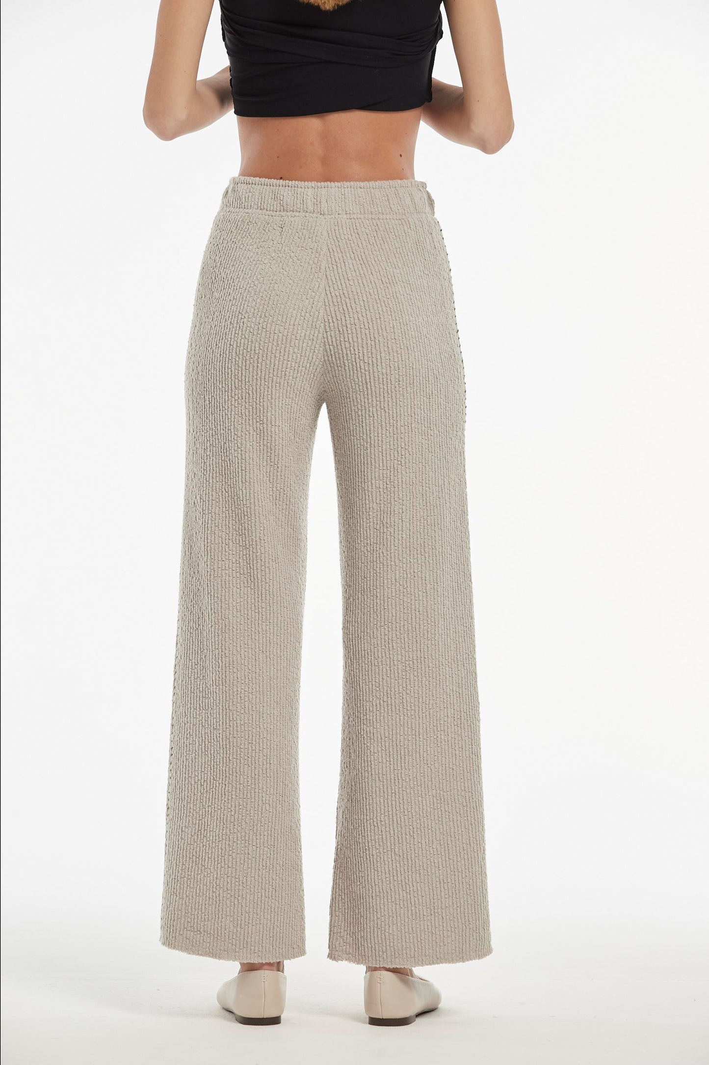 CORDUROY EFFECT KNIT MILLON TROUSERS
