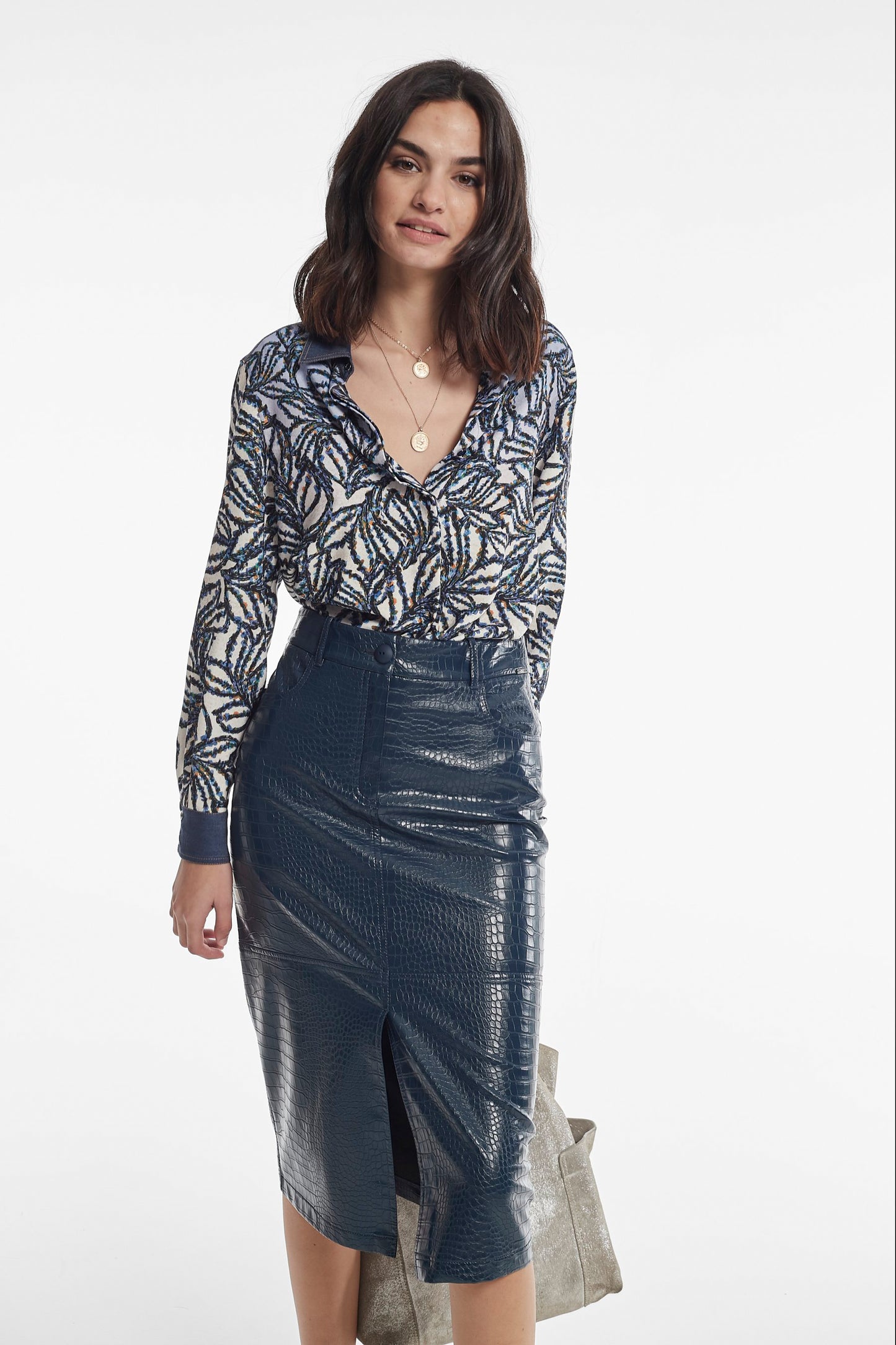 LIGHT PRINTED TWILL CRUDO SHIRT