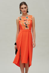 Vestido Escote Pico Lentejuelas Multicolor