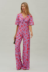 Mono Lazo Escote Pico Estampado Floral