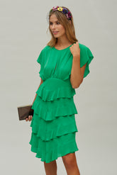 Vestido Cuatro Volantes Gasa