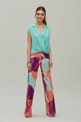 Pantalón Palazzo Estampado Multicolor