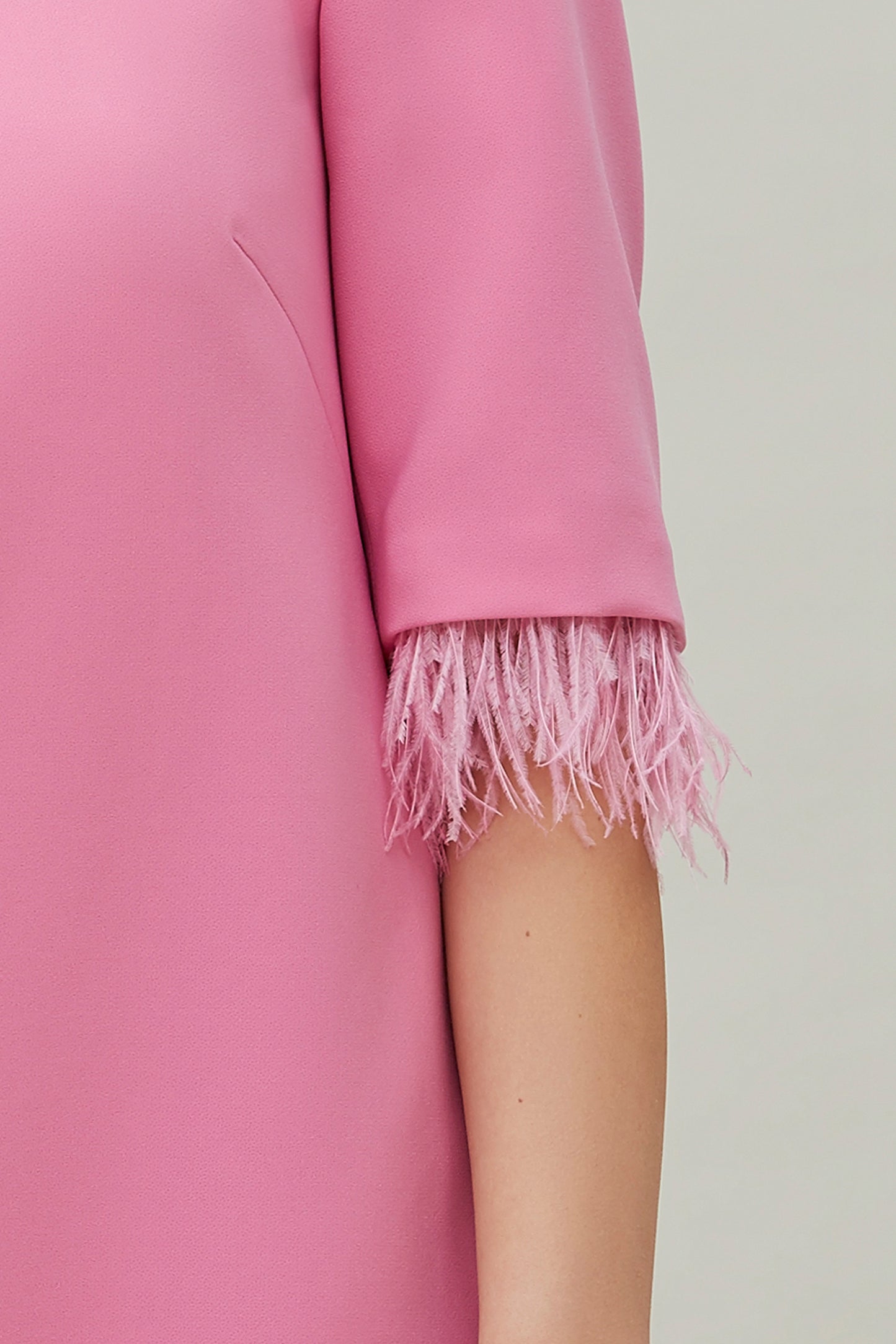 CORD NECK COAT STRECH FLAT WOVEN