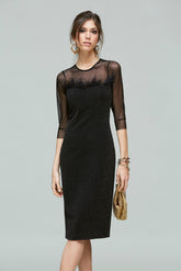 Vestido Con Costadillos En Punto Lurex
