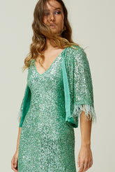 Chaqueta Corta Lentejuelas Brillo