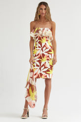 Vestido Tres Volantes Estampado Floral