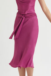 Falda Evasé Satén Lavado