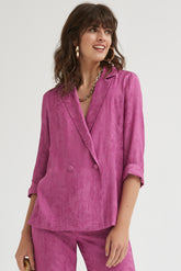 Chaqueta Cruzada Jacquard Ecovero