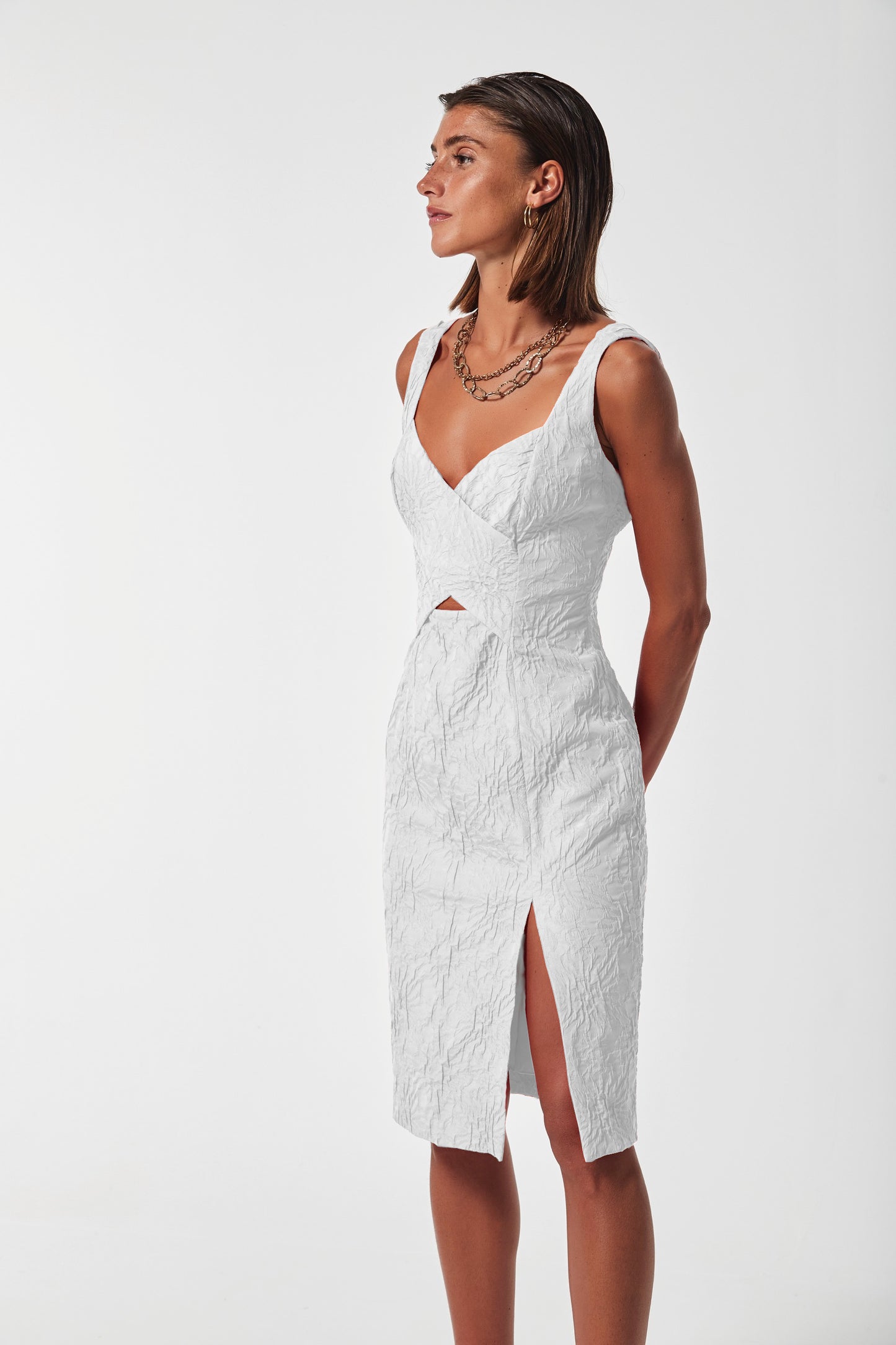 VESTIDO GAMEY JACQUARD DOBLE TEXTURA