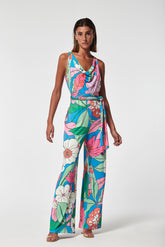PRINT KNIT LICHI JUMPSUIT