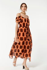 BAMBULA CHIFFON LAMIAL DRESS