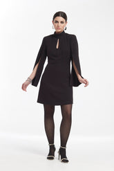 Vestido Manga Larga Abierta Plana De Lurex