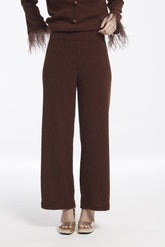 Joggingbroek met wijde pijpen - Katoen