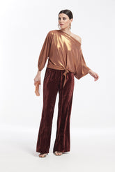 Top Nudo En Cintura Gasa Brillo