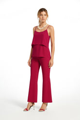 Abuya satijnen stretchbroek